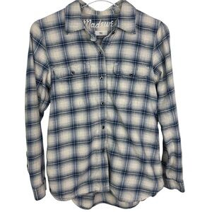 Madewell Flannel Button Down Shirt Size Small